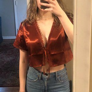 Vintage Tie Up Top Princess Polly Size 4